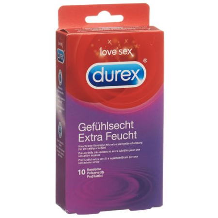 Προφυλακτικά Durex Real Feeling Extra Moist 10 τεμαχίων