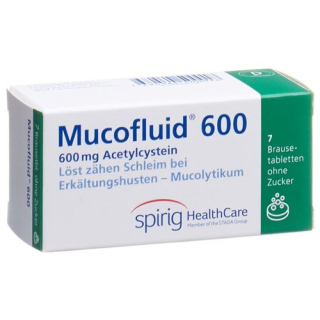 Mucofluid 600 mg 7 effervescent tablets