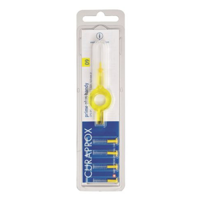 Curaprox CPS 09 prime plus handy 5 interdental brushes + 1 holder