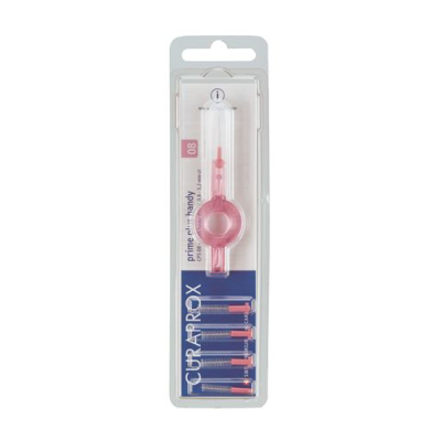 Curaprox CPS 08 prime plus handy 5 interdental brushes + 1 holder