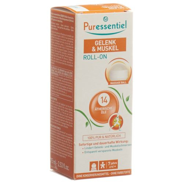 Puressentiel Joint & Muscle roll-on 14 ប្រេងសំខាន់ៗ 75 មីលីលីត្រ