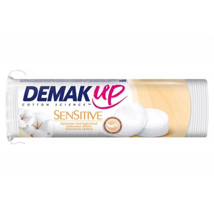 Demak Up bomullspads rund Sensitive 60 stk