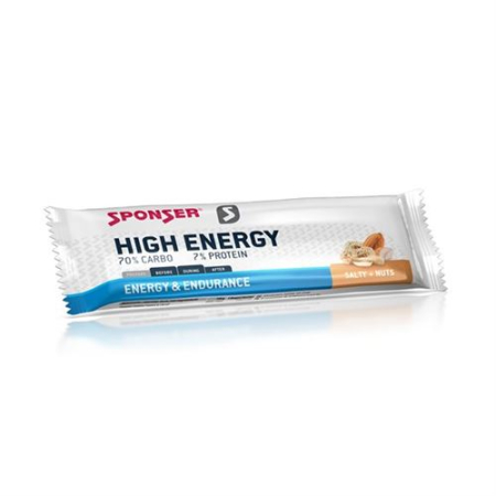 Sponsor High Energy Bar salt + nødder display 30x45g