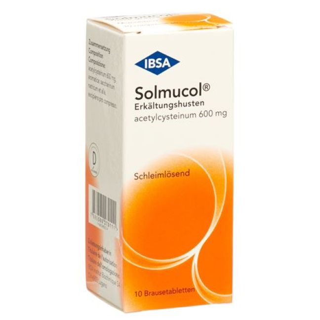 Solmucol Cold Cough 600 mg 10 effervescent tablets
