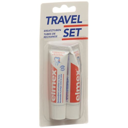 elmex TRAVEL SET Recambio pasta de dientes 2 x 12 ml