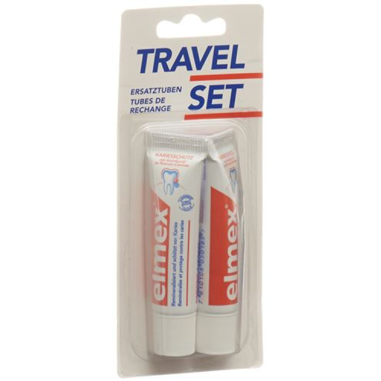 elmex TRAVEL SET Utántöltő fogkrém 2 x 12 ml