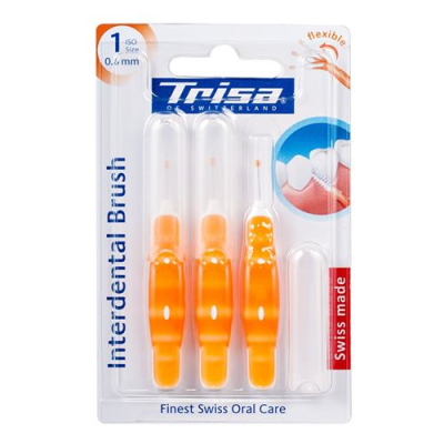 Trisa interdental brush iso 1 0.8mm 3 ដុំ