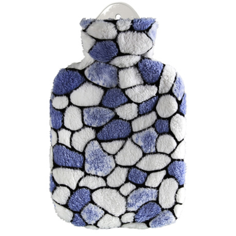 SÄNGER hot water bottle 2l plush cover pebbles