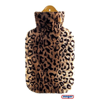 SÄNGER botella de agua caliente 2l funda velour leopardo