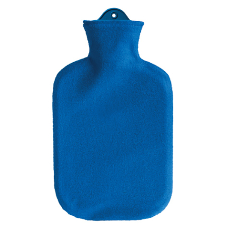SINGER Hot Water Bottle 2L Fleece Cover Blue