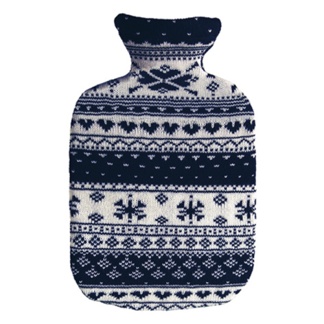 SÄNGER hot water bottle 2l knit cover blue Norwegian