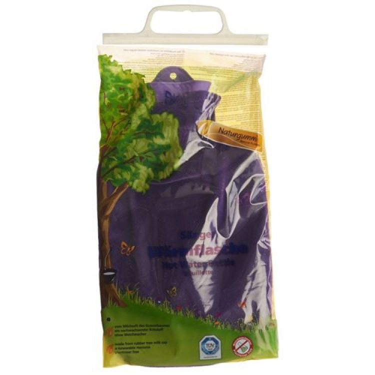 Bolsa de água quente SINGER 2l Flauschbezug roxo