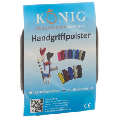 King griffpolster crutches black velcro 1 pair