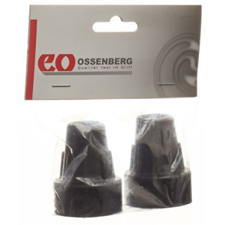 Ossenberg crutch cap Pivoflex 16mm black 1 pair