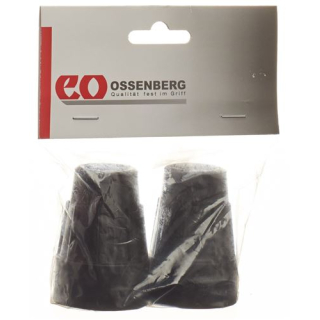 Ossenberg crutch cap Pivoflex 19mm black 1 pair