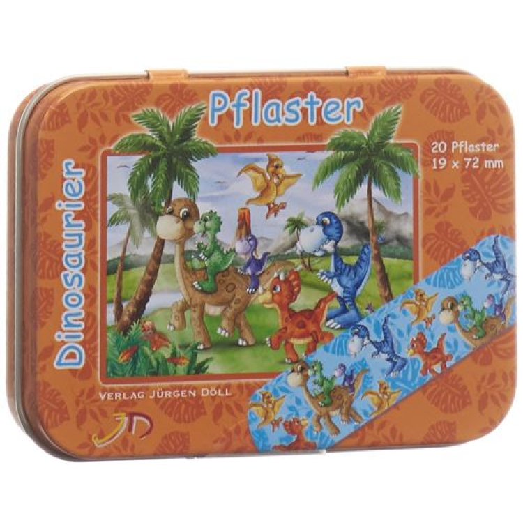 Döll adhesive plaster 19x72mm dinosaur can 20 pcs