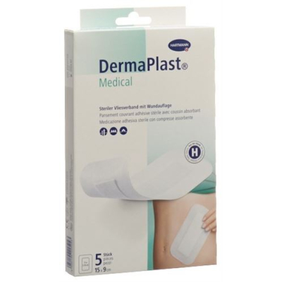 Dermaplast legeforening fleece 15x9cm 5 stk