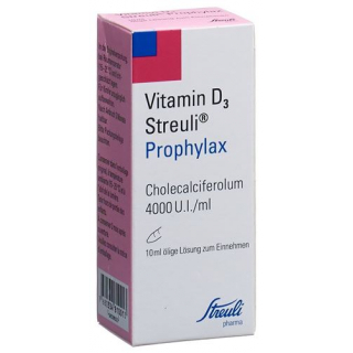 វីតាមីន D3 Streuli 4000 IU / ml ដំណោះស្រាយមាត់ 10 មីលីលីត្រ Prophylax