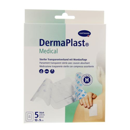 Dermaplast Medical bandage transparent 10x9cm 5 pièces