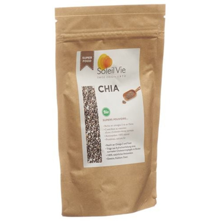 Soleil Vie Chia Seeds אורגניים 180 גרם