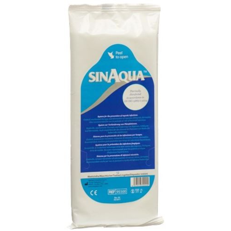 SinaQUA ក្រណាត់លាងសម្អាតមុនសំណើម bag 12 កុំព្យូទ័រ