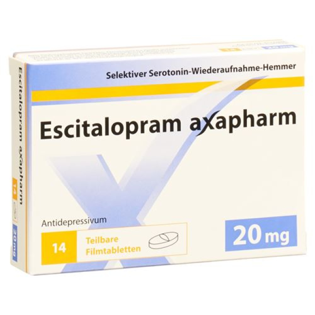 Escitalopram Axapharm Filmtabl 20 mg 14 pcs