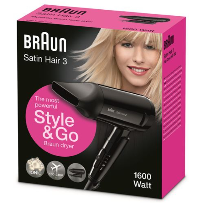 Braun Satin Hair 3 Hair Dryer HD 350 Style&Go