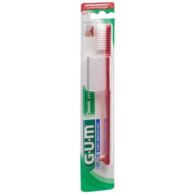 GUM SUNSTAR CLASSIC escova de dentes totalmente macia 4 fileiras