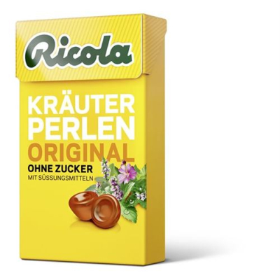 Ricola bylinková perla Originálny cukrík bez cukru Krabička 25 g