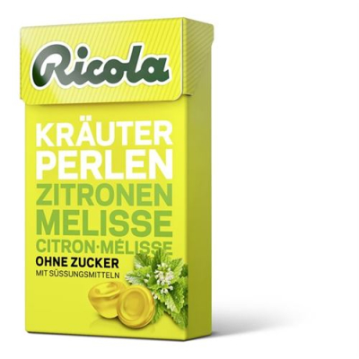 Ricola шөптен жасалған моншақтар Зитроненм қантсыз қорап 25 г