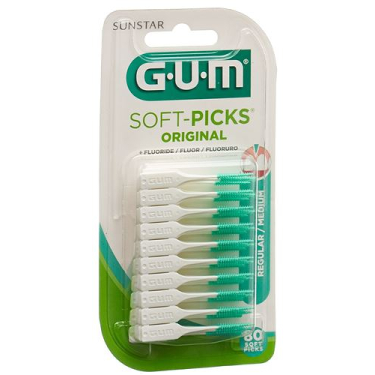 GUM SUNSTAR Médiators Souples Regular 80 pcs