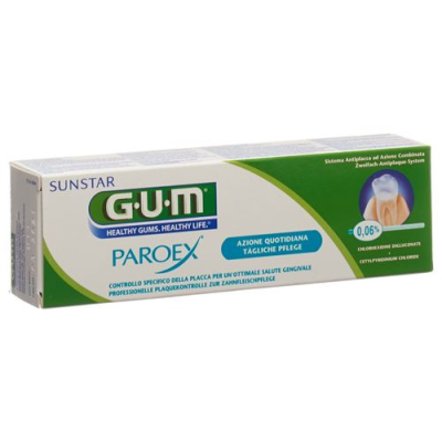 Gum sunstar paroex dantų pasta chlorheksidinas nuo 0,06% iki 75 ml