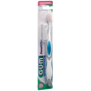GUM SUNSTAR SENSIVITAL brosse à dents compacte ultra douce
