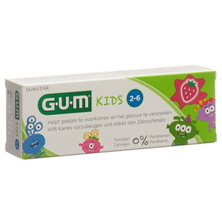 GUM SUNSTAR детская зубная паста клубника 50мл
