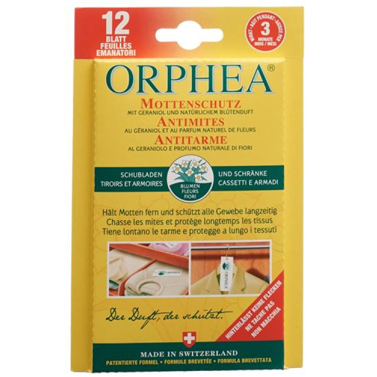 Orphea Moth protection daun aroma bunga 12 pcs