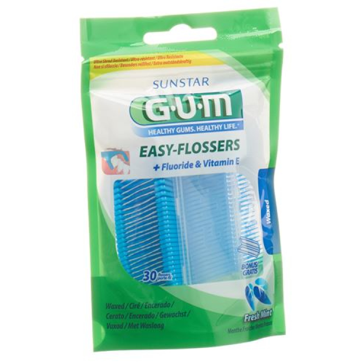 GUM SUNSTAR 890 Easy Flosser nić dentystyczna 30 szt