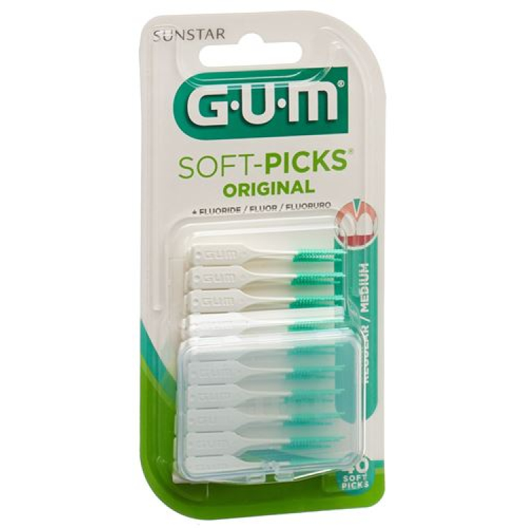 GUM SUNSTAR 632 Медиаторы с мягкой щетиной Regular 40 шт.