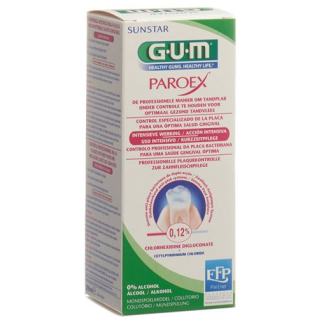 Gum sunstar paroex bain de bouche à 0,12% de chlorhexidine 300 ml
