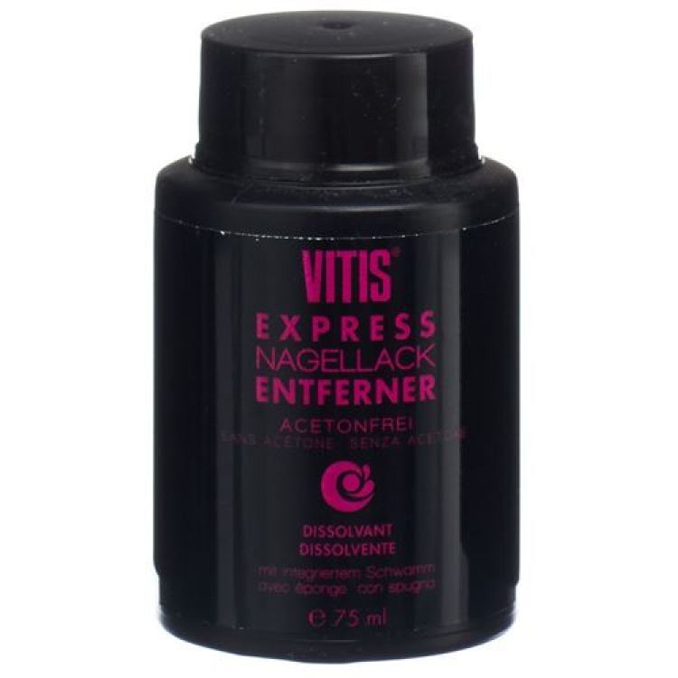 Vitis EXPRESS 매니큐어 리무버 아세톤 미함유 스펀지 75ml