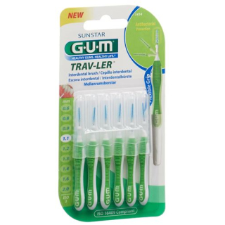 Gum sunstar proxabrush trav-ler iso standard 1,1 mm 3 konično zelena 6 kos