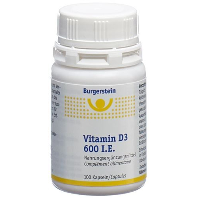 Burgerstein Vitamin D3 Caps 600 IU 100 pcs