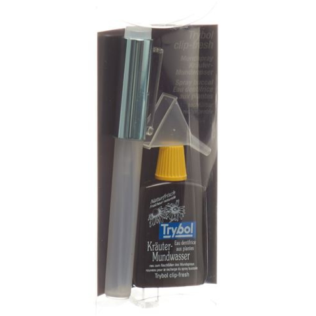 Trybol mouth spray clip-fresh blue 8ml + herbal mouthwash 20 ml