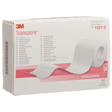 3M Transpore roll plaster 12mmx9.14m transparent 24 pcs