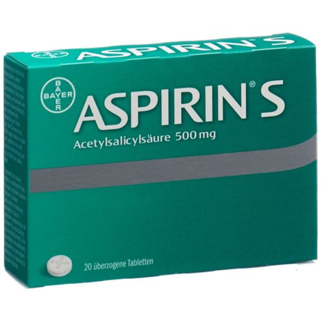 Aspirin 500 mg tbl S 20 dona