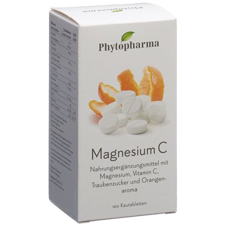 Phytopharma Magnesium C 120 шайнайтын таблеткалар