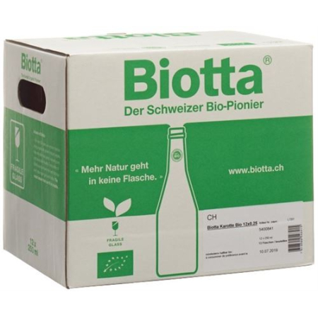 Biotta Carrot Bio 12 Fl 250 ml