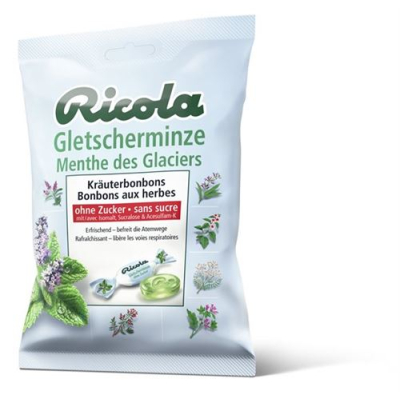 Ricola ľadovcový mätový cukrík bez vrecúška cukru 125 g