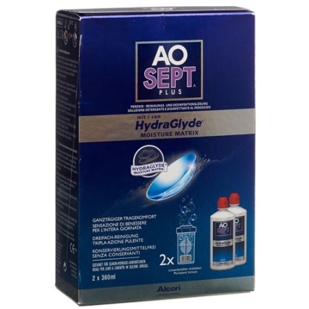Aosept Plus with HydraGlyde 2 x 360ml