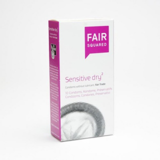 Fair Squared Condom Sensitif Vegan kering 10 pcs