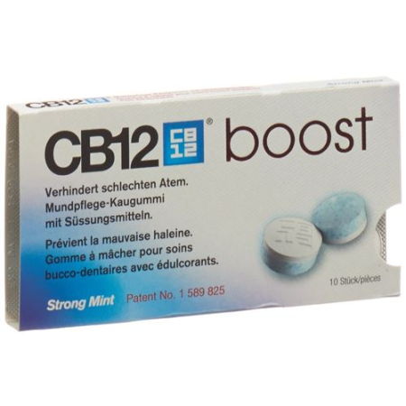 CB12 boost goma de higiene oral Strong Mint 10 unid.